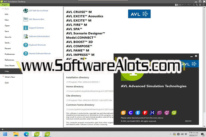 AVL Simulation Suite 2023 PC Software