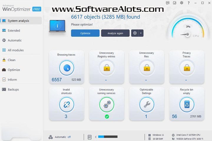 Ashampoo WinOptimizer Free 1.0.0 PC Software with crack