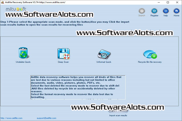 Aidfile Recovery Software 3.7.9.1 PC Software Aidfile Recovery Software 3.7.9.1 PC Software